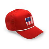 VT Flag Patch Red Future Looks Bright Performance Snapback Hat