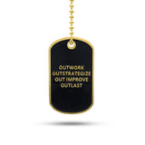 Valuetainment Gold and Black Lion Shield Dog Tag