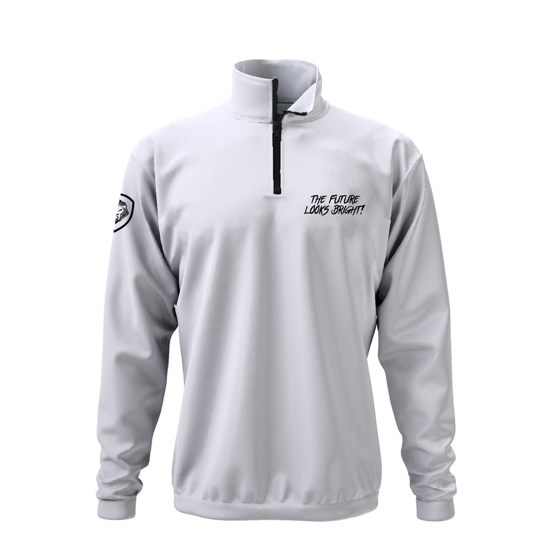WAIT A MINUTE WAM スウェット White Future Looks Bright Performance 1/4 Zip