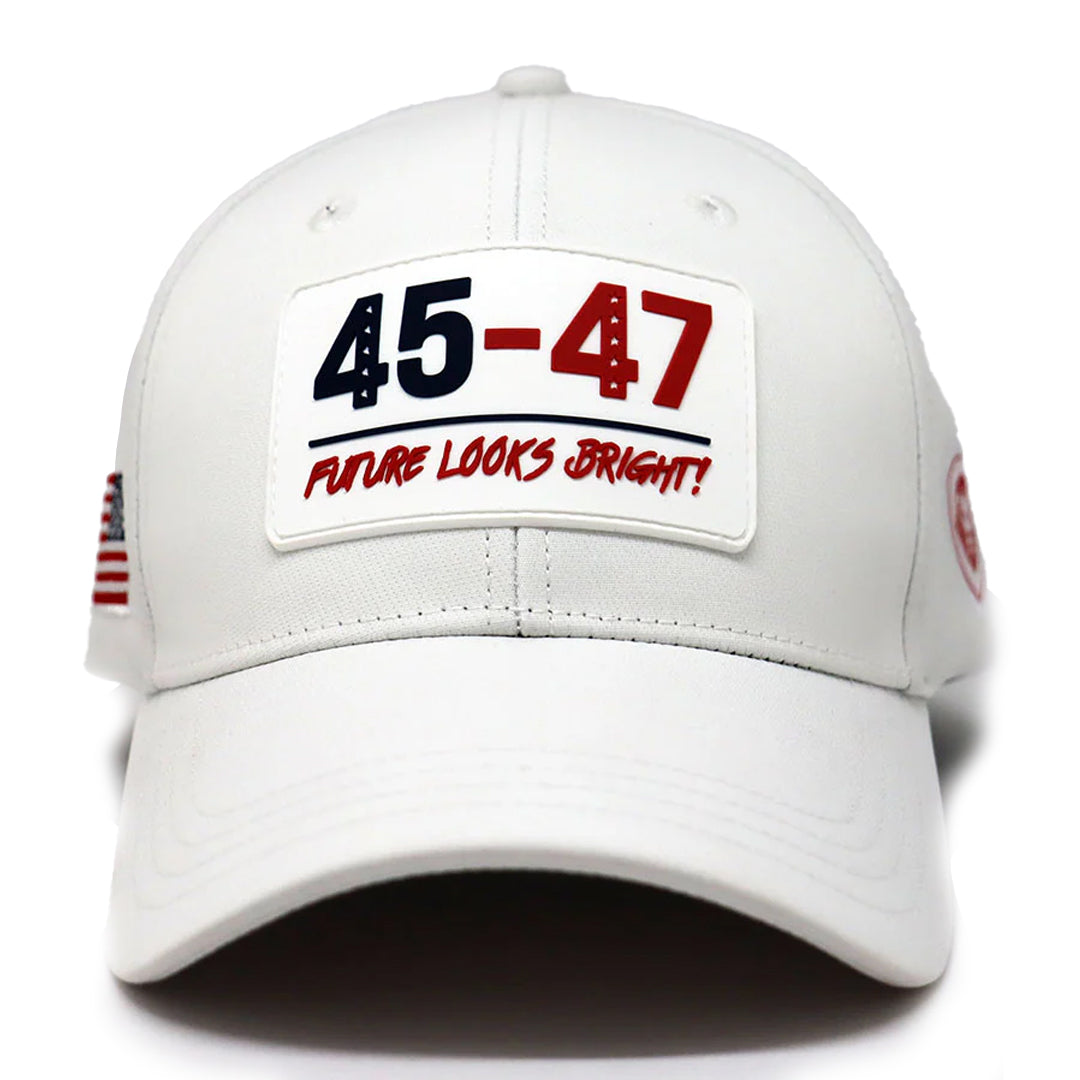 Future Looks Bright 45-47 Inauguration White Snapback Hat