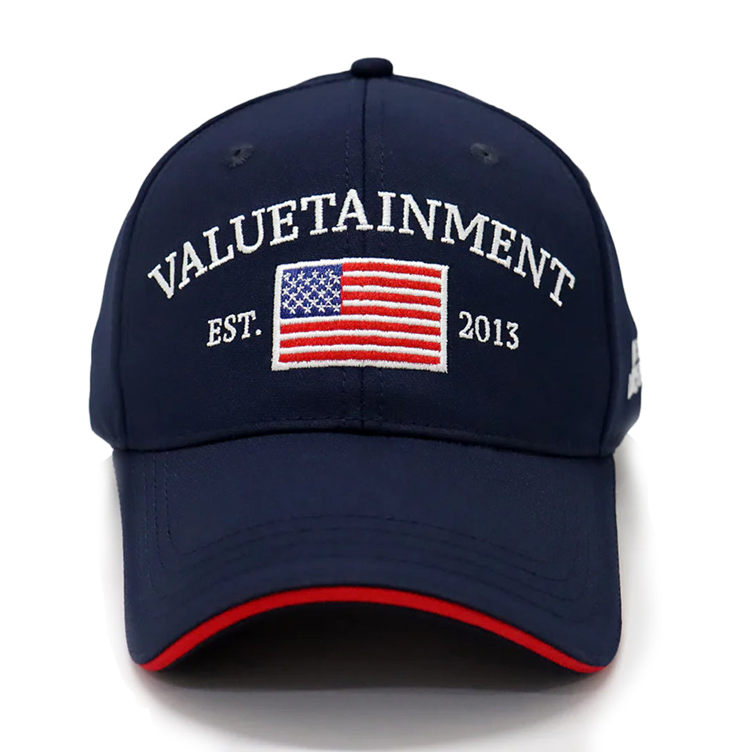 Future Looks Bright Valuetainment Flag Navy Snapback Hat