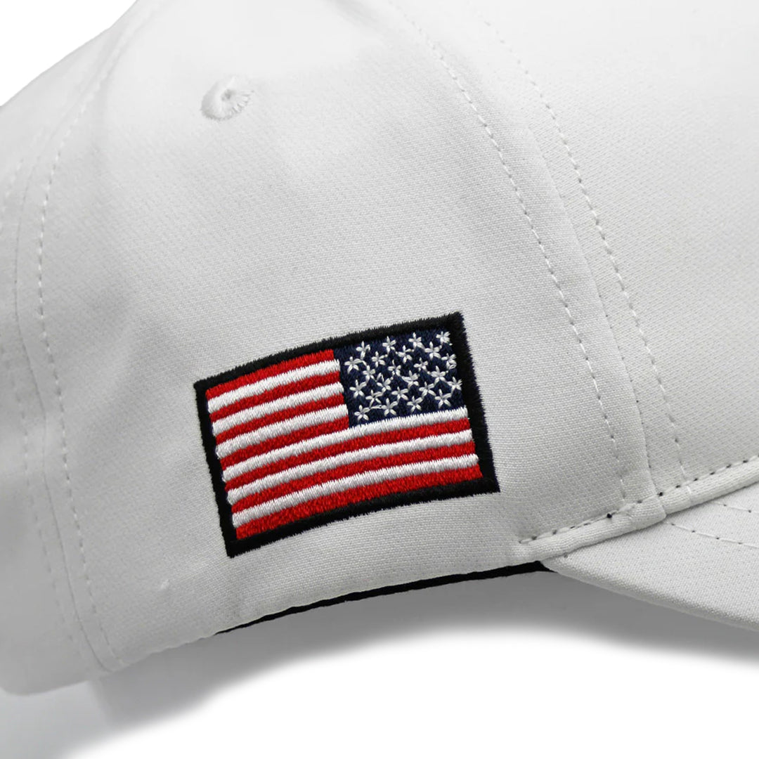トップス FLUTTER OG Logo Tee WHITE Mesh CAP WHITE USA Retro Future Looks Bright White Snapback Hat