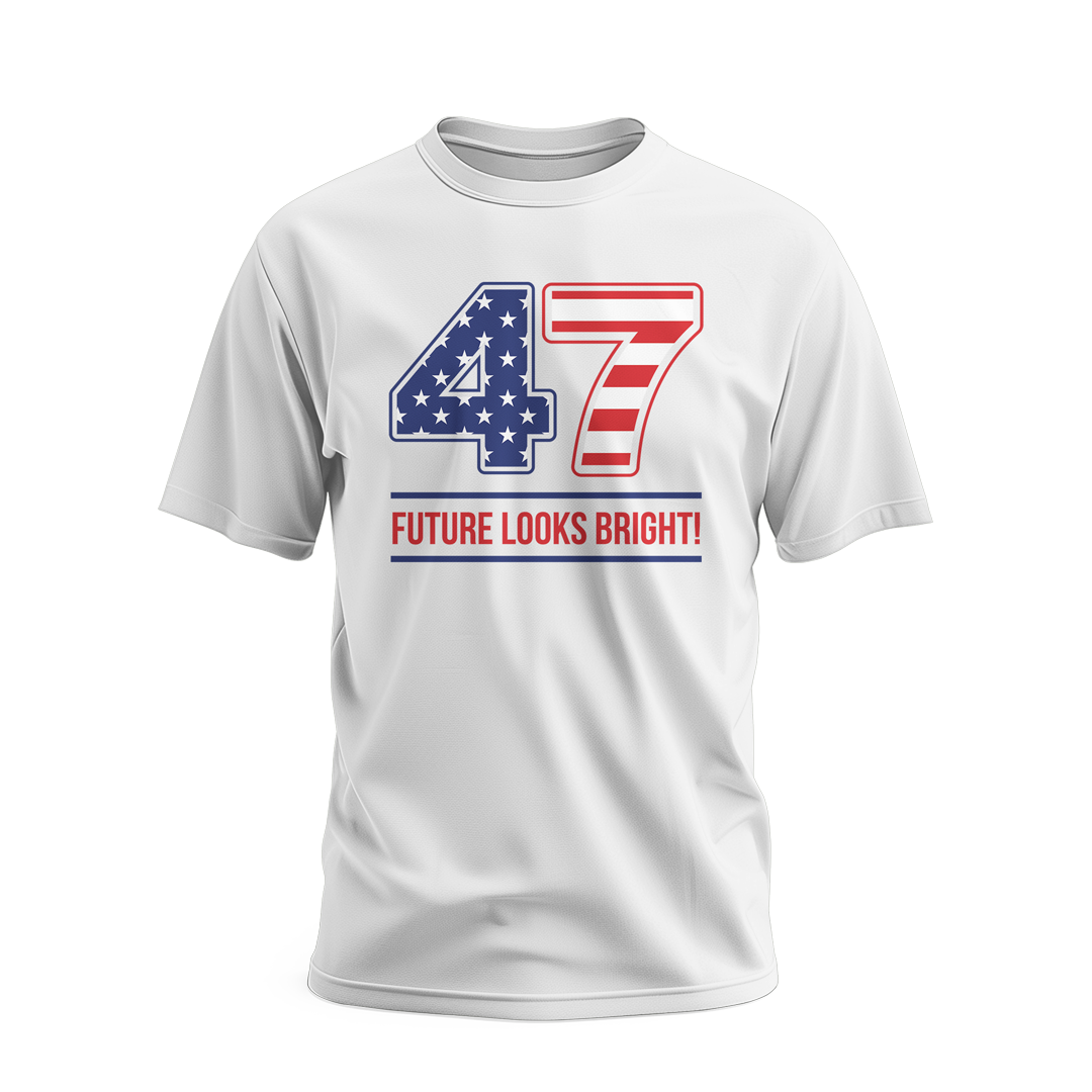 Future Looks Bright 47 Flag White Short Sleeve T-Shirt