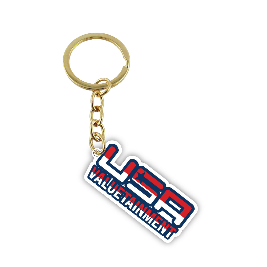 Valuetainment Team USA Keychain 2.5" x 1"
