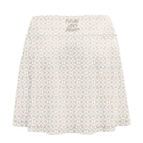 Women's Future Looks Bright Coconut Cream Lion Pattern Print Performance Skort