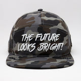 Future Looks Bright Light Brown Camo Flat Bill Snapback Hat