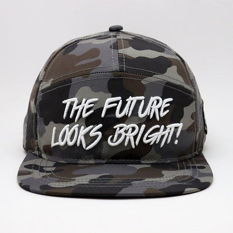 Future Looks Bright Light Brown Camo Flat Bill Snapback Hat