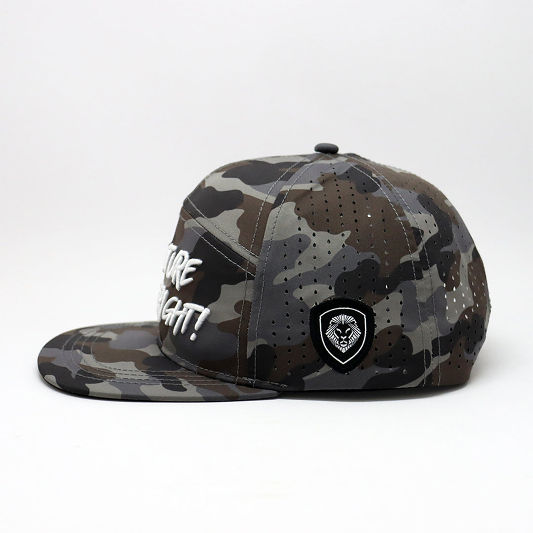 Future Looks Bright Light Brown Camo Flat Bill Snapback Hat