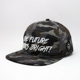Future Looks Bright Light Brown Camo Flat Bill Snapback Hat