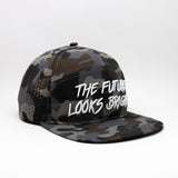 Future Looks Bright Light Brown Camo Flat Bill Snapback Hat