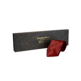Valuetainment Stefano Ricci Red & Black Diamond Paisley Pattern Luxury tie **Limited Edition** 1 of 50
