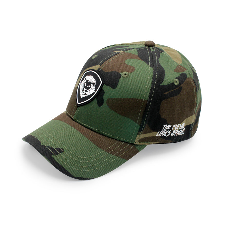 VT Shield Logo Future Looks Bright Camo Flex fit hat