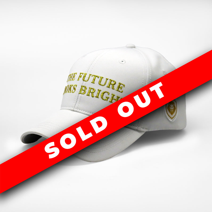 **Limited Edition 1 of 50** The Future Looks Bright White & Gold Election Snapback hat