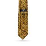 Valuetainment Stefano Ricci Yellow & Black Diagonal Lion Shield Pattern Luxury tie **Limited Edition** 1 of 50
