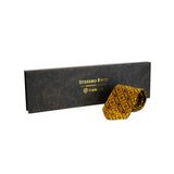 Valuetainment Stefano Ricci Yellow & Black Diagonal Lion Shield Pattern Luxury tie **Limited Edition** 1 of 50