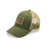 Valuetainment American Flag Army Green Mesh Snapback hat