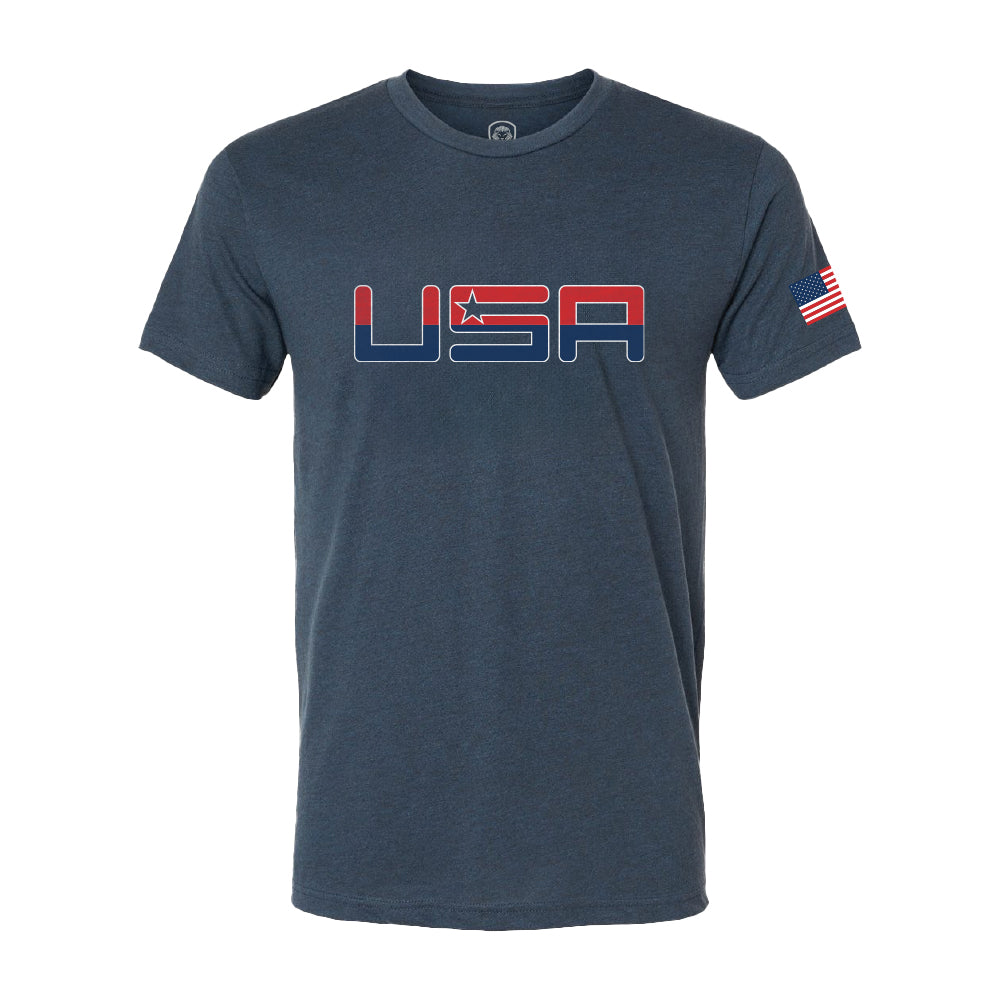 Team America Retro Navy Valuetainment Short Sleeve T-Shirt (Slim Fit)