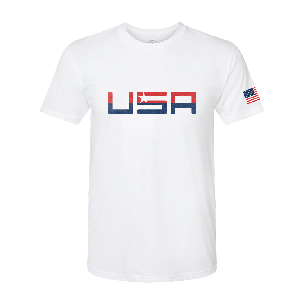 Team America Retro White Valuetainment Short Sleeve T-Shirt