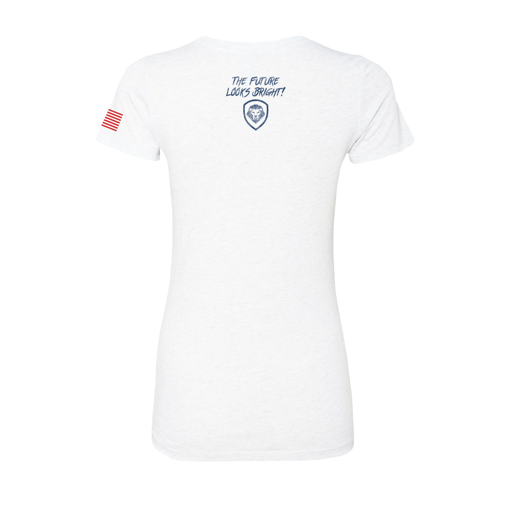 Women's Team America Retro White Valuetainment Short Sleeve T-Shirt (Slim fit)