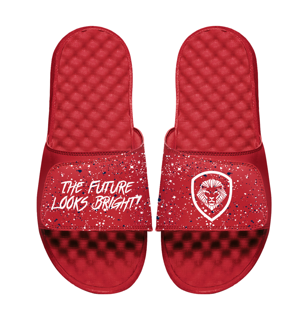 Team USA Future Looks Bright Red Speckle Comfort Slides