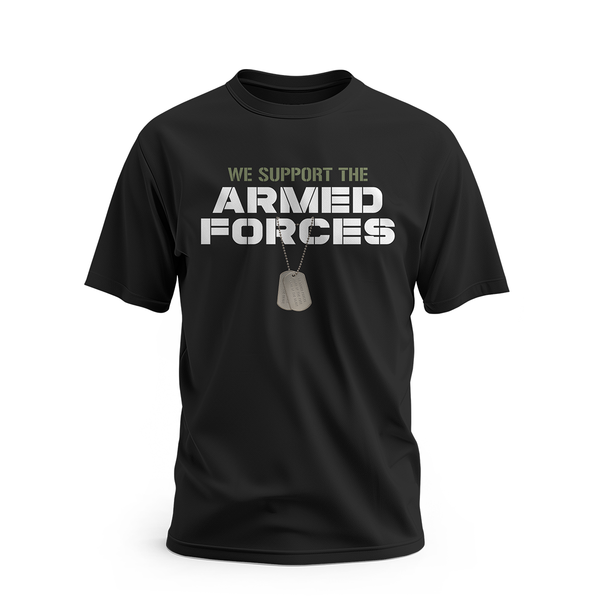 Black Armed Forces Short Sleeve T-Shirt