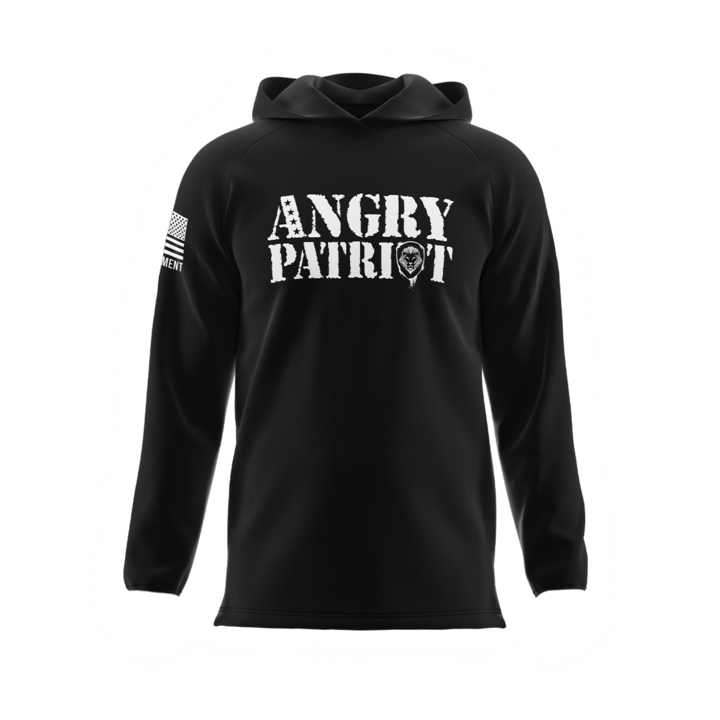 Angry Patriot Black Long Sleeve Lightweight Hoodie