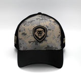 VT Shield Logo Future Looks Bright Grey Digital Camo Snapback Hat