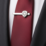 Lion Shield Valuetainment Black & Silver Cufflink & Tie Bar Set