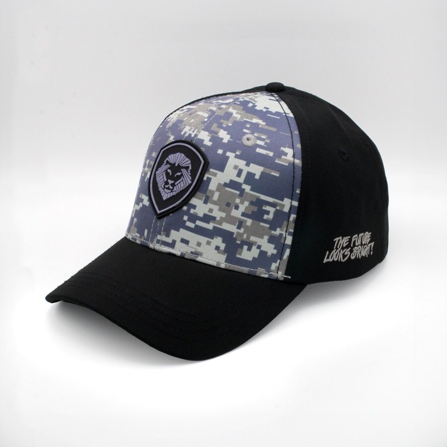 VT Shield Logo Future Looks Bright Navy & Grey Digital Camo Snapback Hat