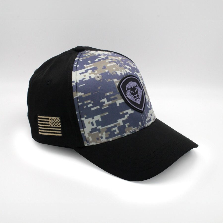 VT Shield Logo Future Looks Bright Navy & Grey Digital Camo Snapback Hat