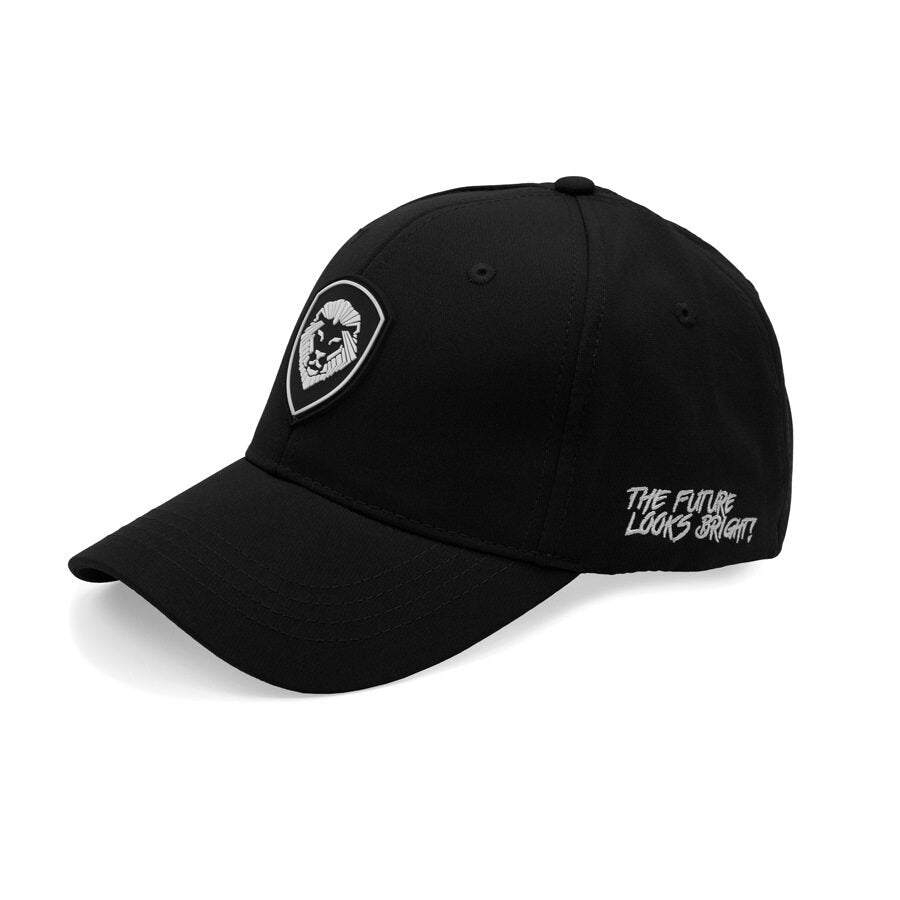 VT Shield Logo Future Looks Bright  Black & White Flex Fit Hat