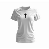 Women's Faith Over Fear VT White and Black Short Sleeve T-Shirt