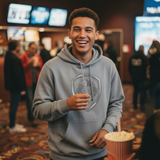 Valuetainment Lion Shield Grey Pullover Performance Hoodie