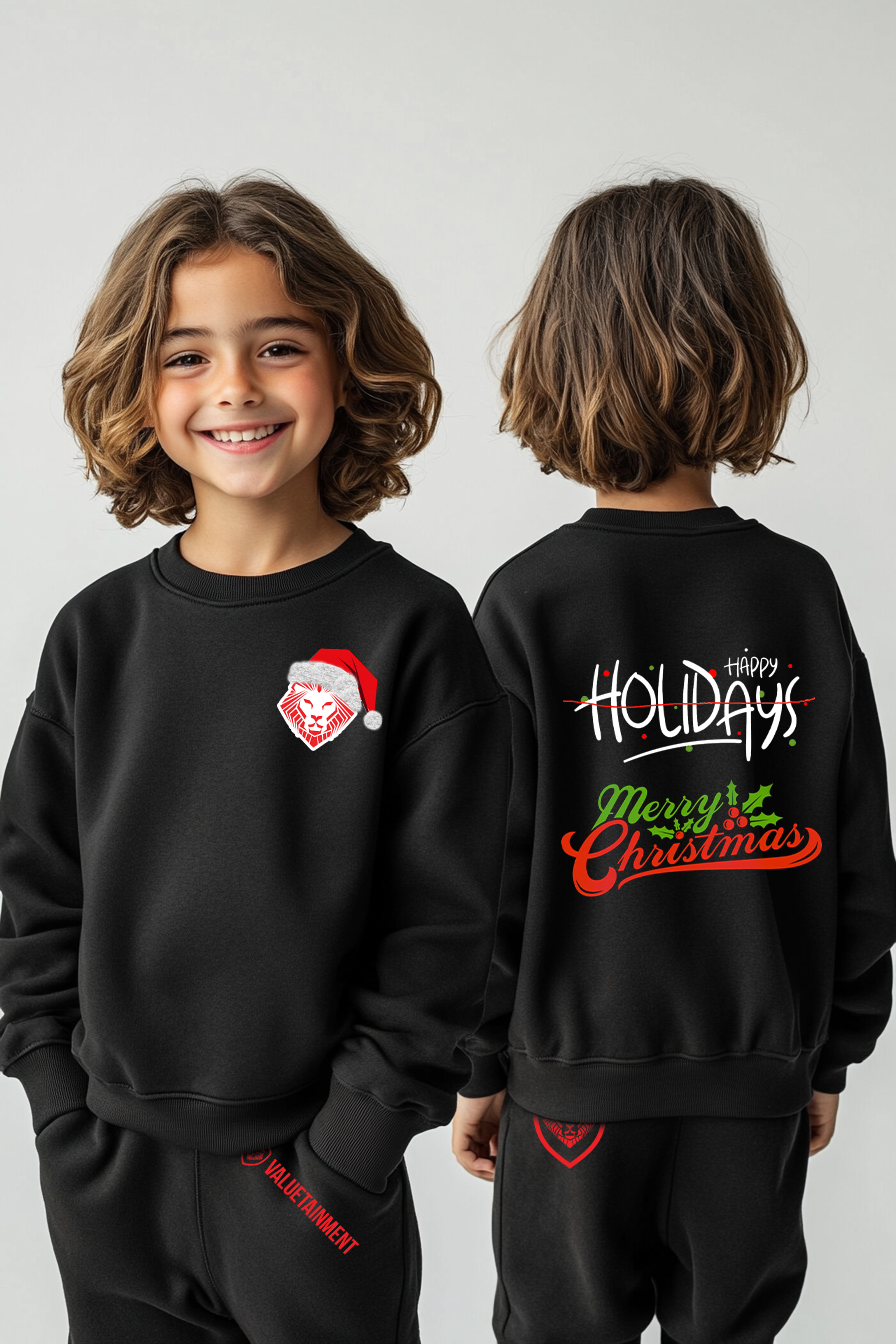 Kid's Merry Christmas Crewneck Premium Sweatshirt