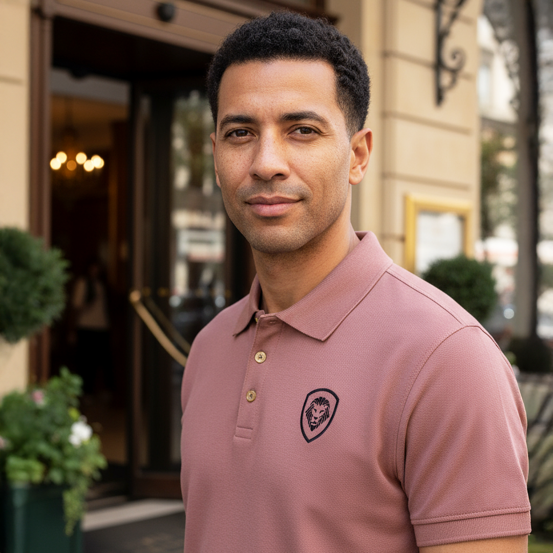 Future Looks Bright Lion Shield Premium Red Polo Shirt