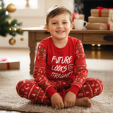 Kid's Future Looks Bright Christmas Pajamas Top & Bottom Set