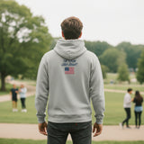 Retro USA Grey Embroidery Valuetainment Performance Full Zip Hoodie