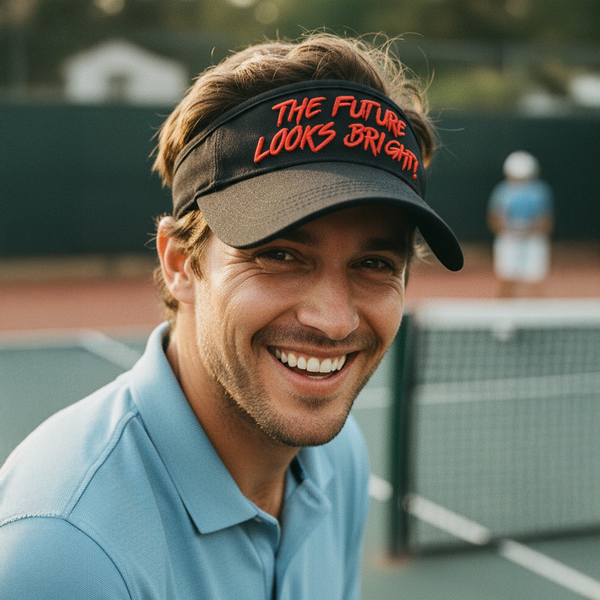 Future Looks Bright Black and Red Visor hat – Valuetainment Store Future Looks Bright Black and Red Visor hat – Valuetainment Store