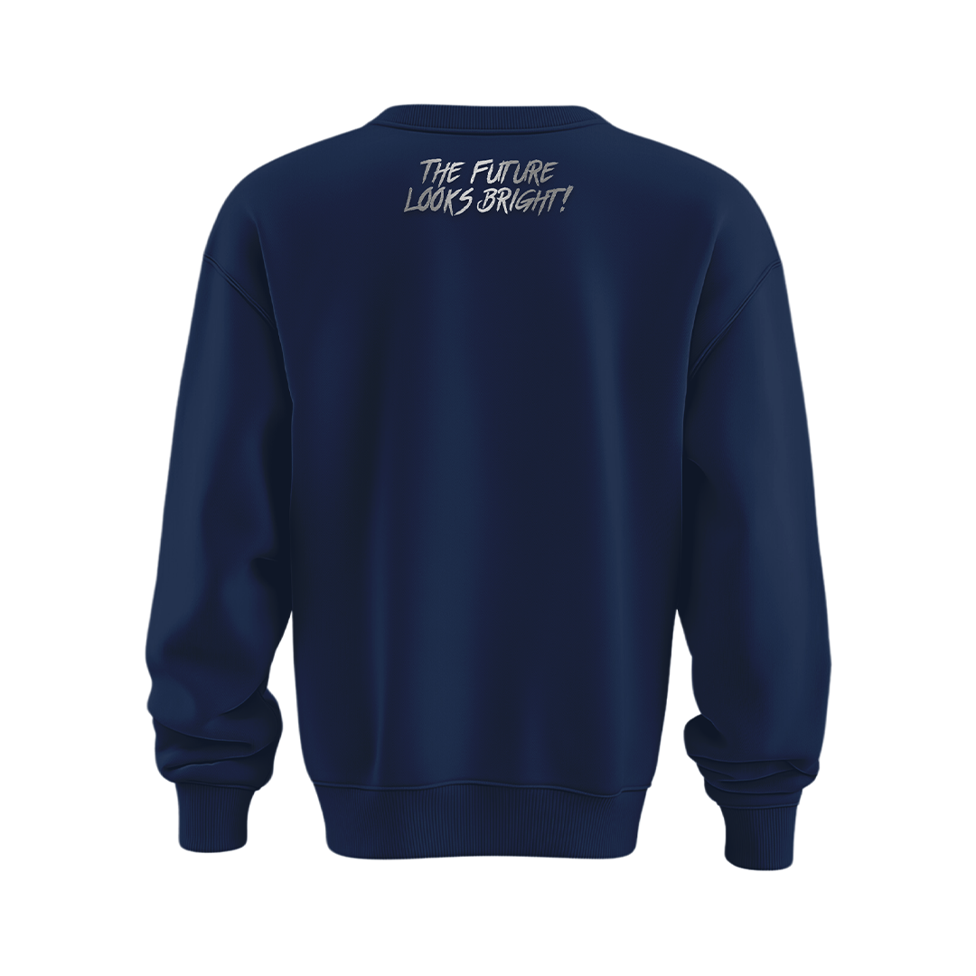 Valuetainment Blue Raised Print Performance Crewneck Sweatshirt