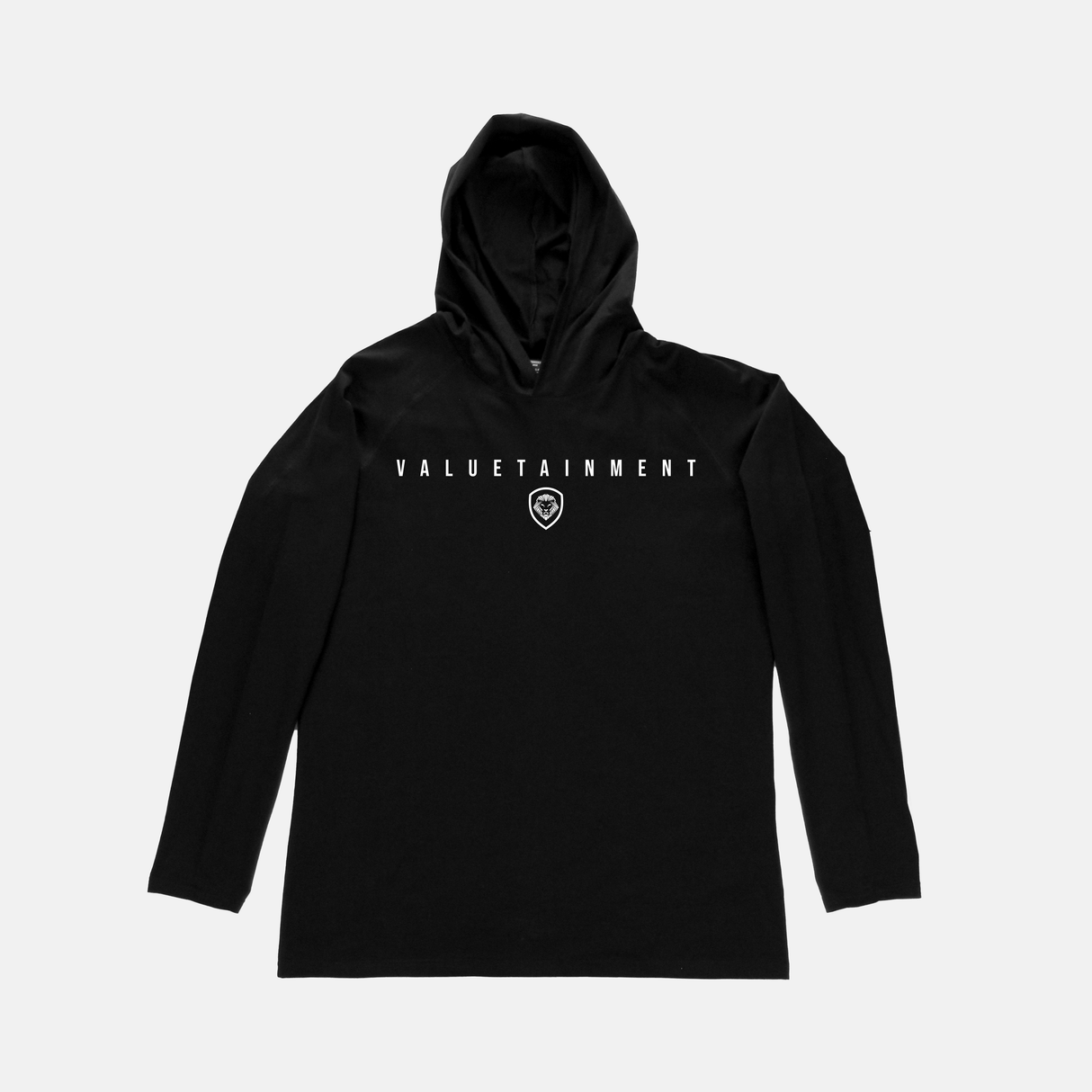 Valuetainment Black Long Sleeve Lightweight Hoodie