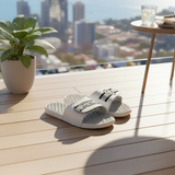 Future Looks Bright Tri Color Stripes Comfort Slides