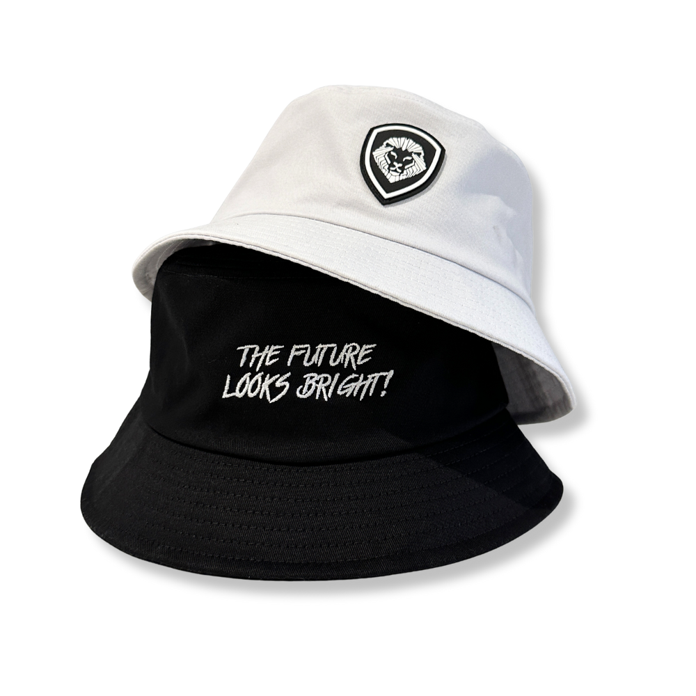 The Future Looks Bright Bucket Hat - Black & White